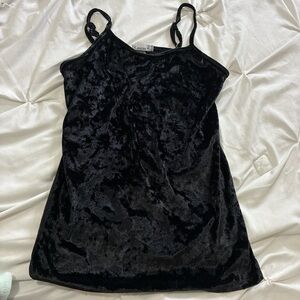 Vanity Black Velvet Camisole Top